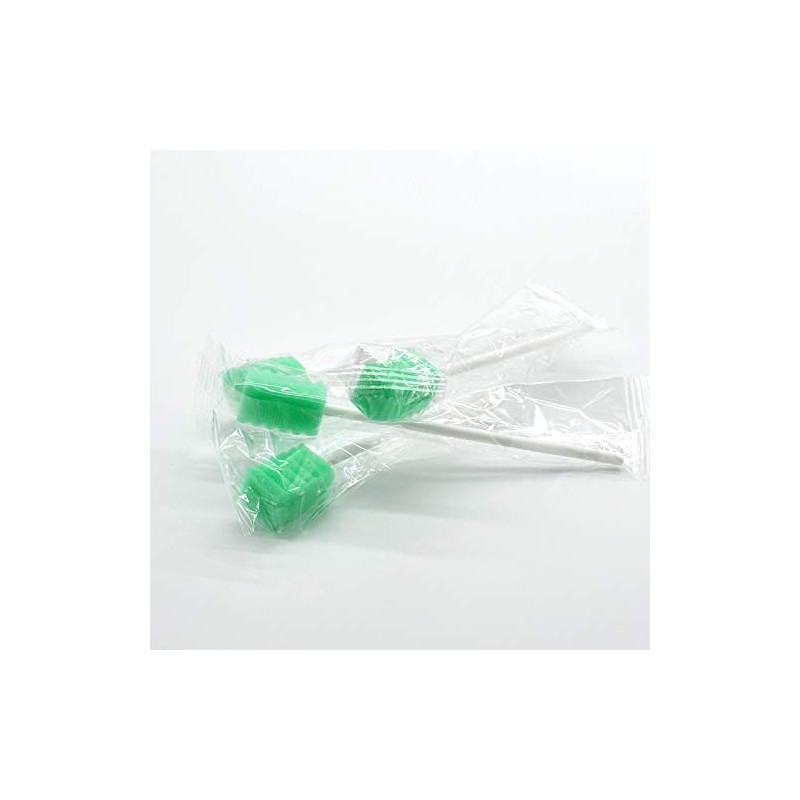 Wellgler's Disposable Oral Swabs,Sterile Sponge Mouth Swabs,Individually Wrapped (50pcs,Sky Blue)