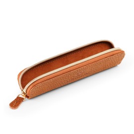 Antony Olivier Real Leather Pencil Case | Rustic Brown Pen Pouch with Zip | for Men, Women & Professionals | Cutest Slim Design Size Pouch for Stationery & Utensils