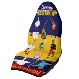 penstroll Wrinkle Duck Car Seat Cover – Seat Protector for Car Seat, Seat Cover Waterproof Towel Style for Compact Cars and SUVs, 3 Artistic Duck Designs (Marathon Duck)