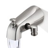 Sperwoesy All Metal Tub Spout with Diverter Brushed Nickel, Fits