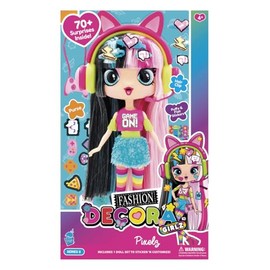 Decora Fashion Pixels Doll 30 cm - Accessories and Stickers Included to Decorate Your Own Style and Creativity in a Unique Toy, Hair and Clothes
