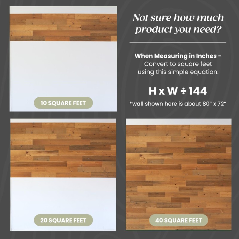 TIMBERCHiC 100% Wood Wall Planks - Made in USA -