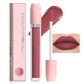 BINGBRUSH Super Stay Matte Longwear No-Budge Liquid Lipstick Makeup,Highly Pigmented Color and Instant Shine, Cheeky, Soft Matte Lip Cream Lightweight Lipgloss (07#, Pack of 1)