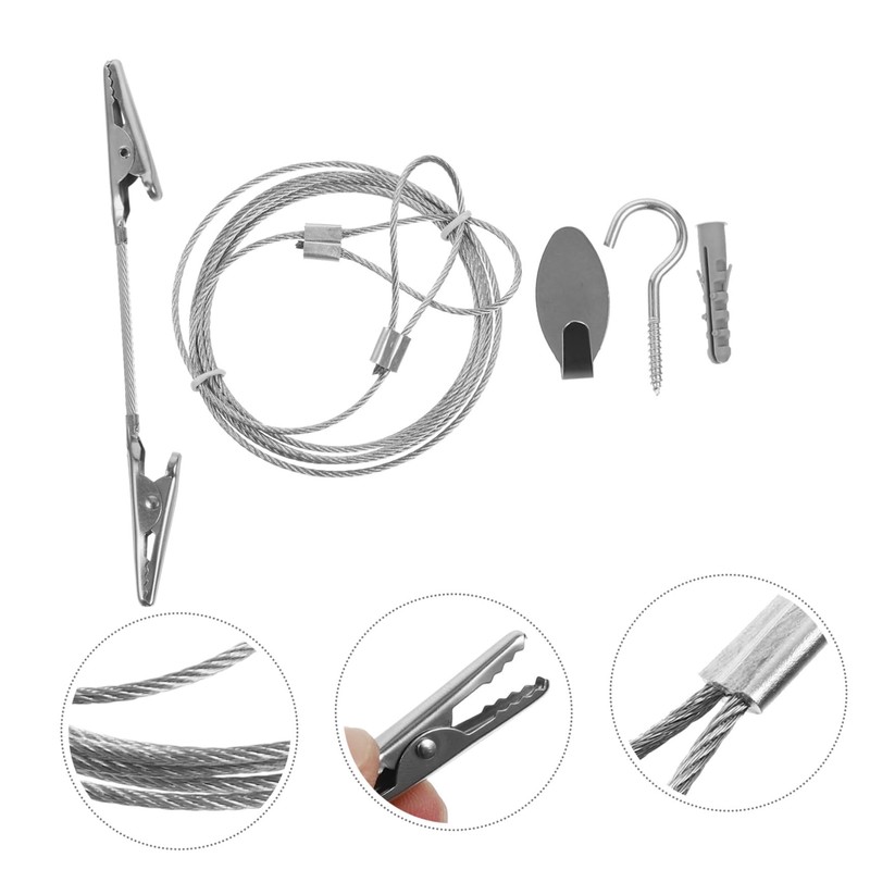 Zerodeko 1 Set Alligator Photo Clips with Hanging Wire for