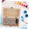 LALAFINA 1 Set DIY Wooden Letter and Number Stamp Set