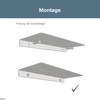 PHOS Design Shower Shelf 20 cm Wide Brushed Stainless Steel