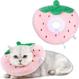 ANWA Adjustable Cat Cone Collar - Soft, Cute Recovery Collar for Kittens After Surgery
