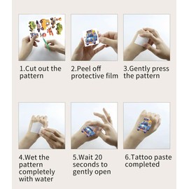 10 Sheets Car Temporary Tattoos Birthday Themed Party Supplies Decoration Favors Cartoon Cute Sticker for Kids Boys Home Activity Class Prizes Carnival Christmas Rewards