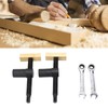 Table Clamps for Woodworking, 2 Sets Stainless Steel Brass Block