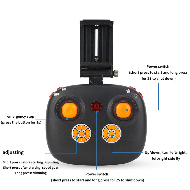 2.4G Foldable RC Drone Headless Mode Altitude Hold WiFi Model