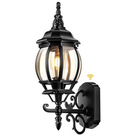 VIANIS Outdoor Wall Light, Black Exterior Porch Light Wall Mount, Modern Outside Lantern Lights for House, Dusk to Dawn Exterior Sconce Lighting for Garage, Front Door Light Fixture Outdoor Wall Lamps