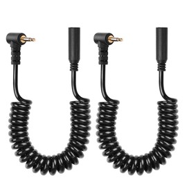 CERRXIAN 2.5mm TRS 2 Pin Male to Female Stereo Aux Audio Cable Winder for Camcorder Camera Remote Control Headphone 0.9M (ML to F)