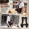 1 Pack Tool Vest with Leather, 33 Pockets with Removable