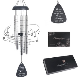 Memorial Wind Chimes for Loss of Loved One, 30" Memorial Sympathy Gifts for Loss of Dad Mom Wife Condolence Remembrance, Soothing Melodic Tones Wind Chimes for Outside Decoration (Patio, Graden, Yard)