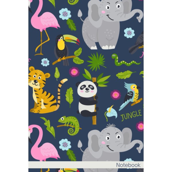 Notebook: Jungle Animals Notebook Journal For Teens and Adults |