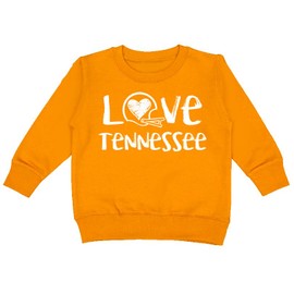 Future Tailgater Football Chalk Art Baby/Toddler/Youth Crewneck Sweatshirt for Tennessee Fans (US, Age, 2 Years) Light Orange