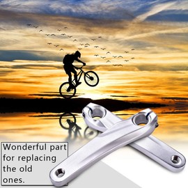 Demeras Bicycle Crank Arm Mountain Bike Crankset Aluminium Alloy Bicycle Bicycle Left Crank Arm for 590 610 SLX XT XTR Crankset (Silver)