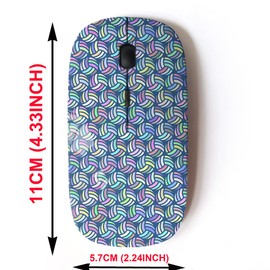 CJCBROES - Ratones Inalámbricos 2.4G con Bonito Diseño de Patrón para Todos los Portátiles y Computadoras con Nano Receptor, Multicolor