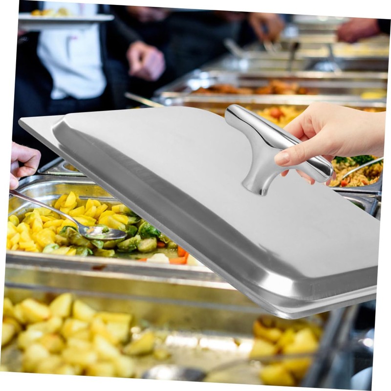 Mikinona 2pcs Stainless Steel Buffet Tray Handle Replacement for Buffet
