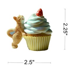 Gemmia Miniature Fairy Garden Cat Figurine- Happy Birthday Cat Statue