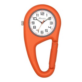 Ravel - Belt Clip Caribiner Quartz Watch - Analog Quartz Movement - R1105, Orange 18