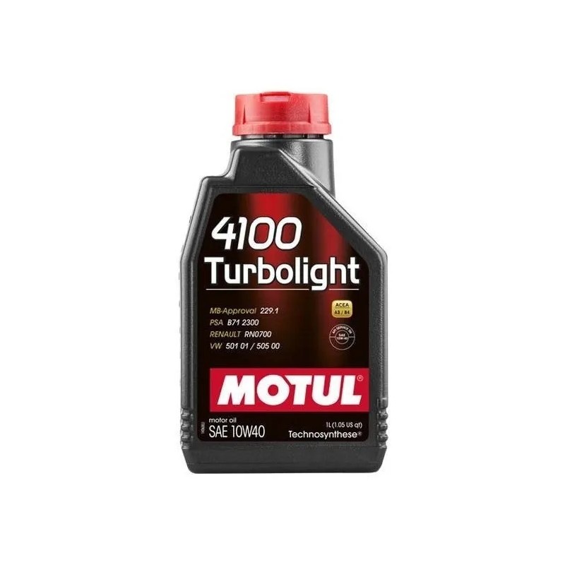 Aceite Motor Auto Motul 4100 10w40 Turbolight Sintetico 1l