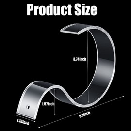 Soporte de acrílico para cinturón de exhibición, organizador de cinturón transparente, funda para ahorro de espacio para hombres y mujeres, cinturón, exhibición de tienda o uso doméstico (10 piezas)