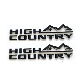 GM Auto 2PCS Front Fender Matte Black High Country Emblems Badge Fit For 19-24 Silverado