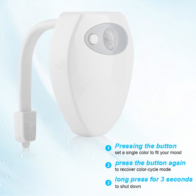 Rechargeable Toilet LED Motion Induction Bathroom Night Light Sensor with