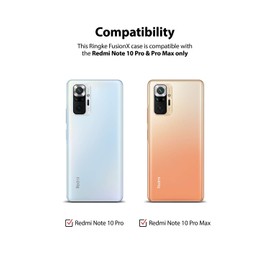 Ringke Fusion-X Compatible with Xiaomi Redmi Note 10 Pro Case, Redmi Note 10 Pro Max Cover Military Grade Protective Heavy Duty for Men, Women - Black