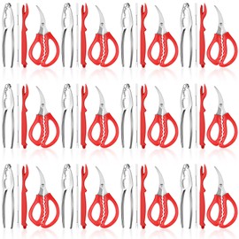 Zhehao 49 Pcs Seafood Tools Set Includes Crab Crackers, Lobster Shellers, Crab Leg Forks, Seafood Scissors and Storage Bag Nut Cracker Set for Party Supplies