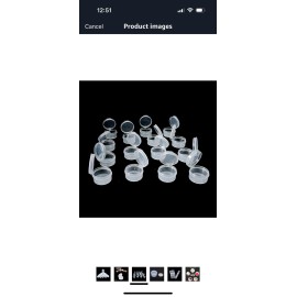 Unbranded 50pcs- 1”x .5” Plastic Clear Mini Containers With Lids