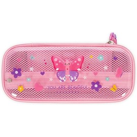 Legami - Wonderwow Federmäppchen, Butterfly Motiv,2 Fächer und Stifthalter innen, Innenfach mit Netzstoff, Reißverschluss, 23 x 11 x 5 cm