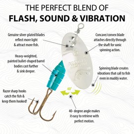 Panther Martin PMMR_15_G Metallic Deluxe Barrel Body Spinners Fishing Lure - Gold - 15 (1/2 oz)