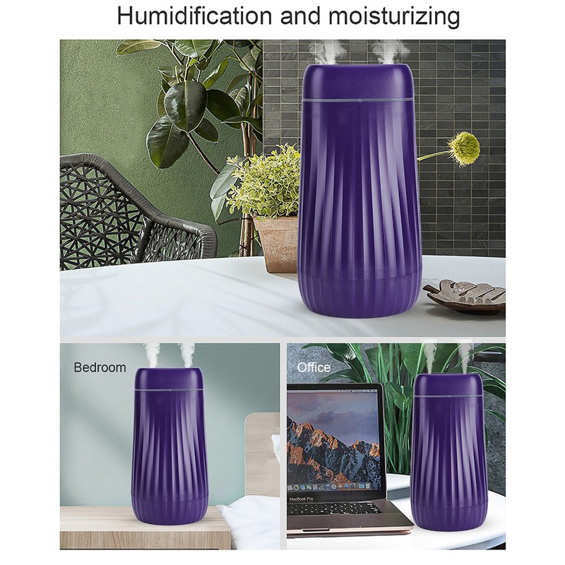 USB Ultrasonic Double Nozzle Air Humidifier Colorful Light Adjustable Humidifier