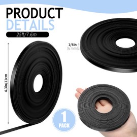 Tellegloww Black Magnetic Tape Roll Thin Strips, Magnetic Board Dividers Whiteboard Graphic Decorative Tape Marking Line for Classroom Office Art Accessories (1/2 Inch X 100 Feet)