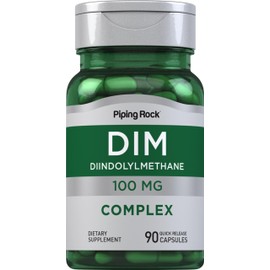 Piping Rock DIM Supplement | 100 mg | 90 Capsules | for Women & Men | Diindolylmethane Complex | Non-GMO, Gluten Free