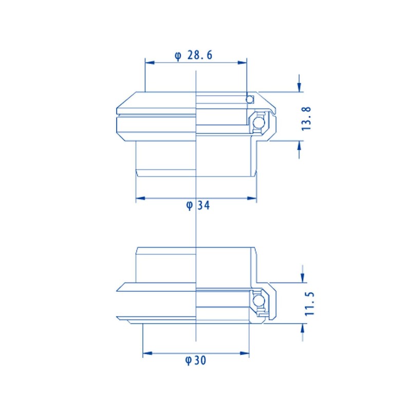 Tange Seiki Technoglide J-27 1-1/8" Threadless MTB Road Headset with