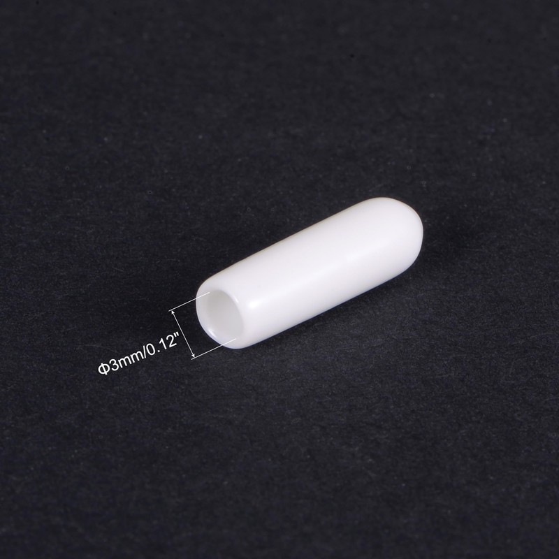sourcing map Round Rubber End Caps 1/8 Inch (3 mm)