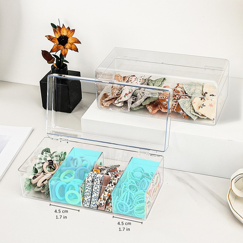 JessLab Hair Accessories Organizer for Girls, Acrylic Hair Bow Tie