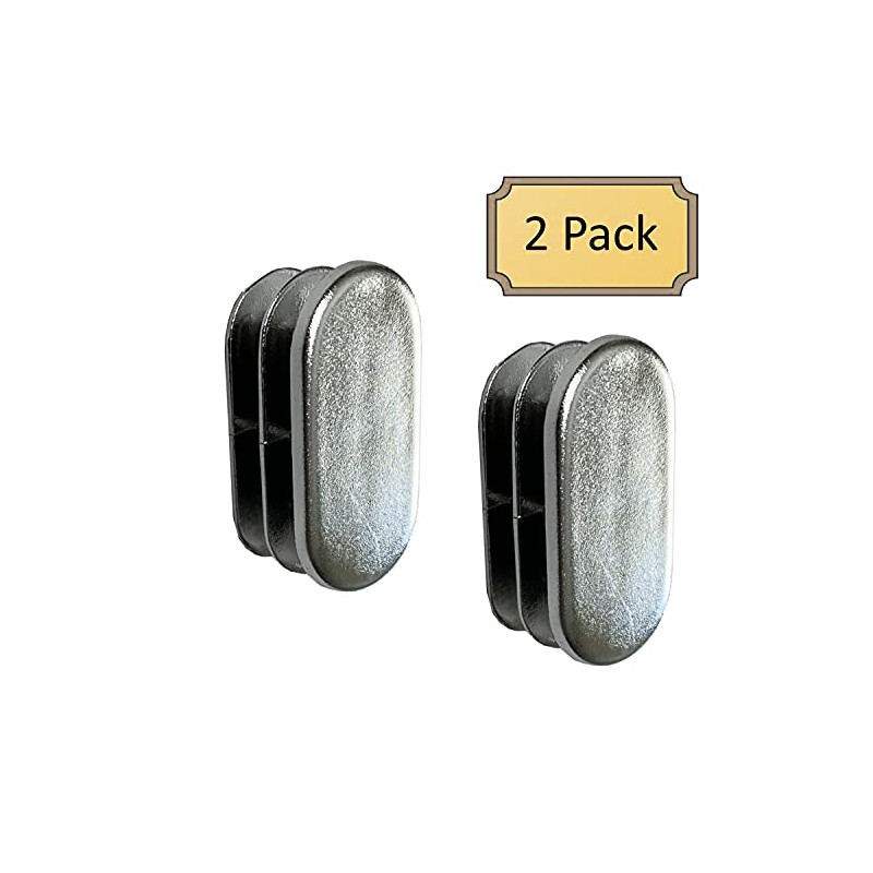 Oval Closet Rod End Cap |15mm x 30mm | Polished