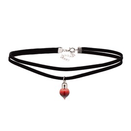 Paialco Women's Vampire Blood Vial Double Layer Cord Choker Necklaces
