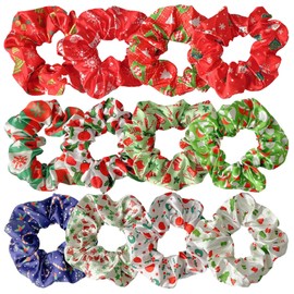 Fashion Satin Hair Scrunchies Party Holiday Hair Ties Women Girls