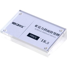 ECKEK Acrylic Label Holder Price Tag Displays Sign Holder Data Card Holder Table Top Sign Stand (100*70mm/3.94x2.76 inches)