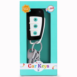 Playkidiz Toy Car Keys - Real Looking Play Toddler Remote Car Key - Interactive Kids Baby Keys with Lights and Sound Effetcs - Pretend Toy Keys for Boys Girls Age 3+