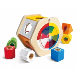 Hape Wonderful Shape Sorter, Creative and Educational Wooden Toy for Kids 12 Months and Up