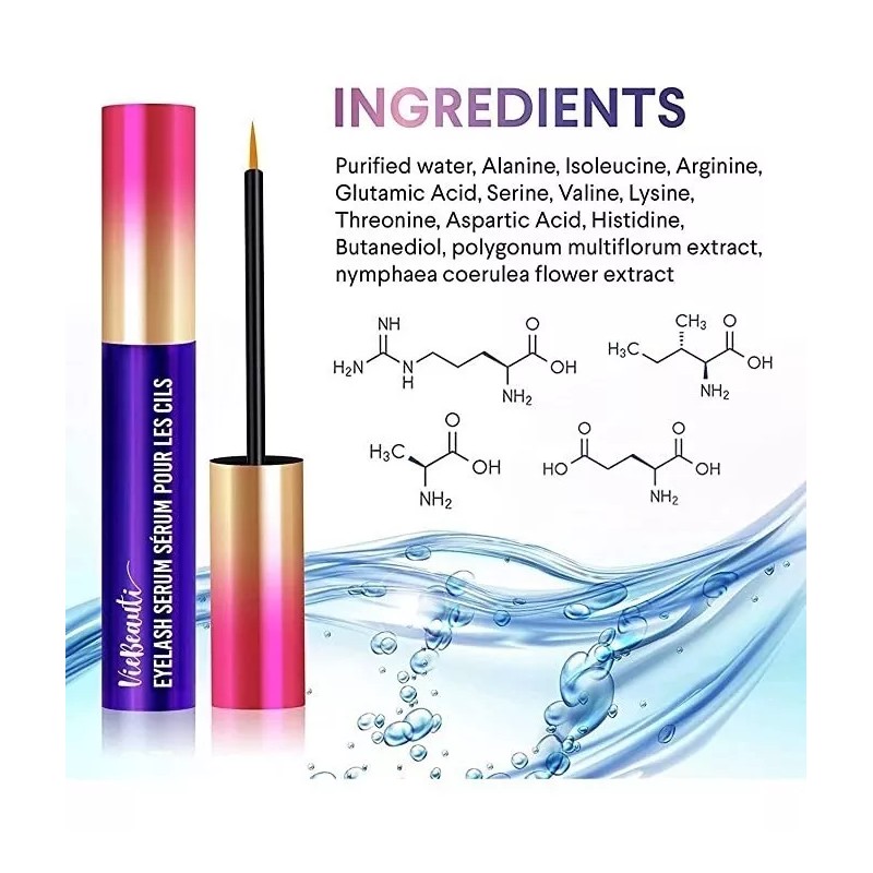 Viebeauti Suero Para Pestañas Y Cejas Más Largas Y Gruesas