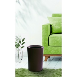 Asbel 621130 Leclerc Double Layer Construction CV Round Shape Trash Can Without Lid, For Bedroom, Living Room, 2.7 gal (6.7 L)