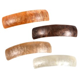 Giantree 4Pcs Hair Barrettes for Women, Barrettes for Women Large Hair Barrettes, Elegant French Design Retro Acrylic Hair Clips Hair Barrettes for Women Thick Hair Curly Wavy Ponytail Hair(4Pcs)