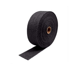 ANTS PART 20Pcs Ties + 2 Roll x 50FT Black Motorcycle Exhaust Heat Wrap Roll Fiberglass Heat Shield Tape (2 Roll + 20 Ties Kit)